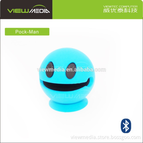 Pock-Man oem logo cheap portable bluetooth speaker with fm radio